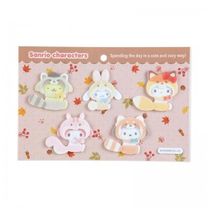 Sanrio 5-pc Felt(Forest Friends Series) Sanrio Characters Sticker Set USA | YAXHT-2163