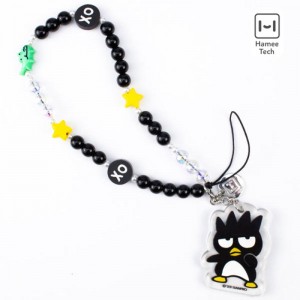 Sanrio Badtz-maru Beaded Charm Mobile Phone Sanrio Characters Wrist Straps USA | RLPUV-1042