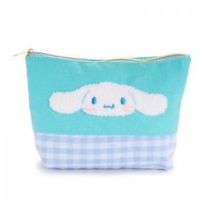 Sanrio Cinnamoroll Chenille Gingham Zipper Sanrio Characters Pouch USA | HFCQW-8973