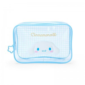 Sanrio Cinnamoroll Clear Grid Zipper Bags Pouch USA | THXPB-3047