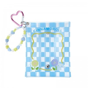 Sanrio Cinnamoroll Clear Snap Mini (Pastel Check Series) Sanrio Characters Pouch USA | FYCRT-0514