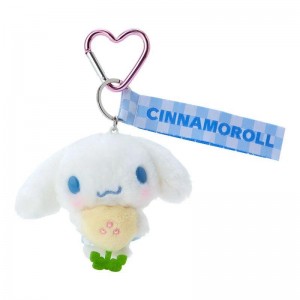 Sanrio Cinnamoroll Plush Mascot (Pastel Check Series) Sanrio Characters Keychain USA | OXPWI-0534