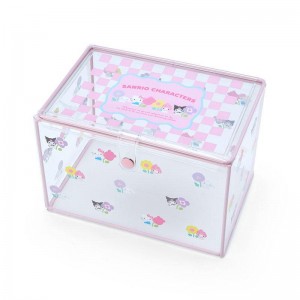 Sanrio Clear (Pastel Check Series) Sanrio Characters Storage Case USA | ZTBKL-7261