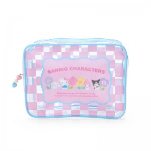 Sanrio Clear Zipper (Pastel Check Series) Sanrio Characters Pouch USA | DPLZR-9723