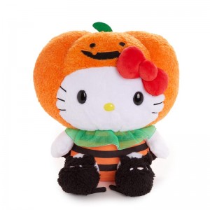 Sanrio Hello Kitty 10" Pumpkin Halloween Plush Sanrio Characters Plushies USA | EYKAJ-7924