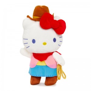 Sanrio Hello Kitty 10" Western Rodeo Plush Sanrio Characters Plushies USA | OEGLS-7935