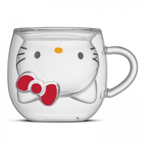 Sanrio Hello Kitty 3D Double Wall Espresso Sanrio Characters Glasses USA | UCQZA-7013