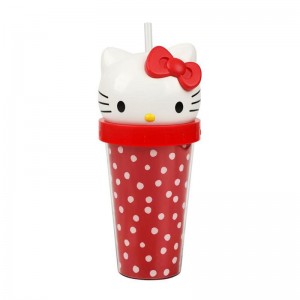 Sanrio Hello Kitty 3D Face Travel (Dots) Sanrio Characters Tumbler USA | BYGFT-1459