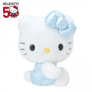 Sanrio Hello Kitty 50th Anniv. Plush Mascot (Quilted Blue) Sanrio Characters Plushies USA | MWOBL-9578