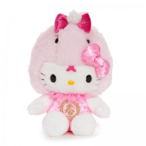 Sanrio Hello Kitty 7" Pink Plush (Year of the Snake) Sanrio Characters Plushies USA | ZPQXK-5019