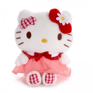 Sanrio Hello Kitty 8" Plush (Gingham Angel Series) Sanrio Characters Plushies USA | XCLNQ-7349