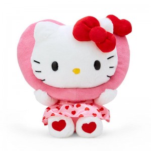 Sanrio Hello Kitty 9" Plush (Big Heart Series) Sanrio Characters Plushies USA | XMKQF-5483