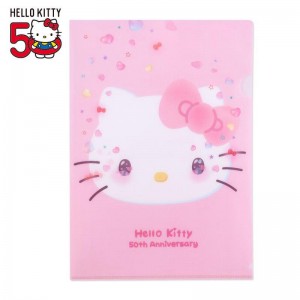 Sanrio Hello Kitty Clear (50th Anniv. The Future In Our Eyes) Sanrio Characters File Folder USA | TPJLA-2741