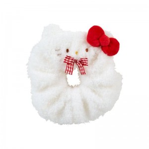 Sanrio Hello Kitty Cozy Plush (Gingham Bow) Sanrio Characters Scrunchie USA | YWCSX-9740