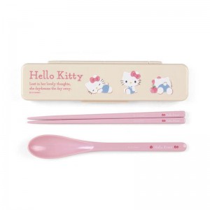 Sanrio Hello Kitty Everyday & Spoon Set Sanrio Characters Chopsticks USA | IWVHD-4758