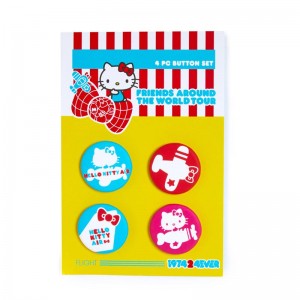 Sanrio Hello Kitty Friends Around The World Tour Button Set Sanrio Characters Button Set USA | LVJYG-3745