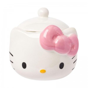 Sanrio Hello Kitty Pink Bow Ceramic Storage Jar Sanrio Characters Storage Jar USA | OFNVW-1629