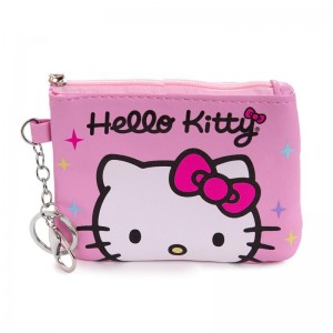 Sanrio Hello Kitty Pink Card Bags Keychain USA | VMDZW-1437