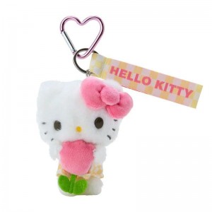 Sanrio Hello Kitty Plush Mascot (Pastel Check Series) Sanrio Characters Keychain USA | OMCJR-5306