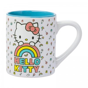 Sanrio Hello Kitty Rainbow Glitter Ceramic Sanrio Characters Mug USA | OBJGV-1259