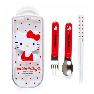 Sanrio Hello Kitty Smiles Utensil Set Trio Sanrio Characters Set Trio USA | SVATI-9254