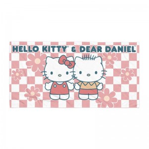 Sanrio Hello Kitty & Dear Daniel Checkerboard Beach Towel Sanrio Characters Towel USA | TQPGZ-2681