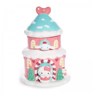 Sanrio Hello Kitty and Cinnamoroll Ceramic Holiday Cottage Sanrio Characters Cookie Jar USA | QIFHU-6542