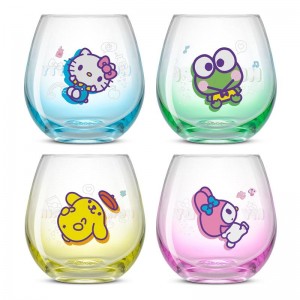 Sanrio Hello Kitty and Friends Above the Clouds Stemless (Set of 4) Sanrio Characters Glasses USA | RKXMI-7350