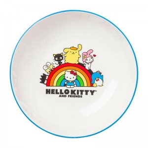 Sanrio Hello Kitty and Friends Ceramic Dinner Bowl (Rainbow Parade) Sanrio Characters Bowl USA | VNKXH-7958