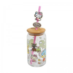 Sanrio Hello Kitty and Friends Flower Crowns Bamboo Lidded Sanrio Characters Tumbler USA | YODAQ-6758