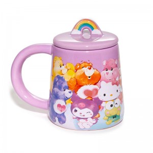 Sanrio Hello Kitty and Friends x Care Bears Lidded Sanrio Characters Mug USA | WFOID-7304