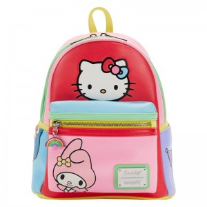 Sanrio Hello Kitty and Friends x Loungefly Color-Block Mini Sanrio Characters Backpack USA | SMCOF-3910