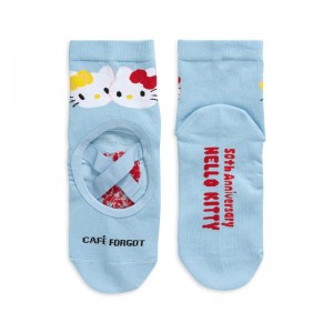 Sanrio Hello Kitty x Café Forgot Ballet (Blue) Sanrio Characters Socks USA | BHOWN-7014