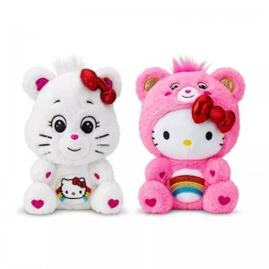 Sanrio Hello Kitty x Care Bears 2-pced Plush Set Sanrio Characters Plushies USA | DVKTI-0496