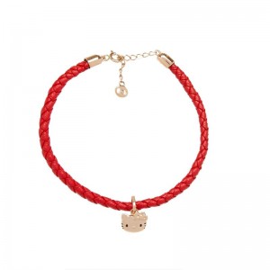 Sanrio Hello Kitty x Chow Tai Fook Classic 18K Gold Red Sanrio Characters Bracelet USA | OMVJT-3452