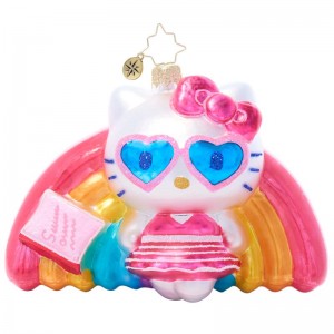 Sanrio Hello Kitty x Christopher Radko Handmade (Pool Party) Sanrio Characters Glasses USA | BEDXA-5219