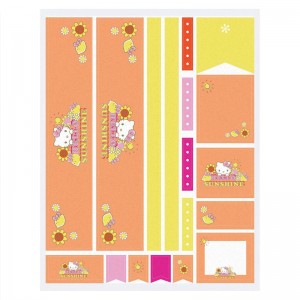 Sanrio Hello Kitty x Erin Condren (Hello Sunshine) Sanrio Characters Sticker Sheet USA | VZTDQ-7865