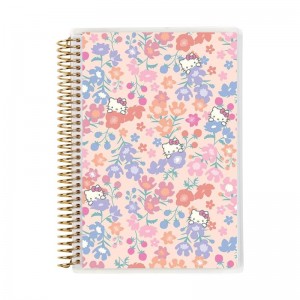 Sanrio Hello Kitty x Erin Condren Meadows A5 Coiled Sanrio Characters Notebook USA | OQPIV-9654