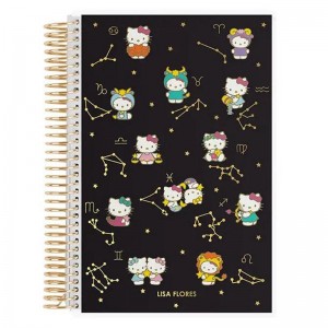 Sanrio Hello Kitty x Erin Condren Zodiac A5 Coiled Sanrio Characters Notebook USA | EUVGF-7846