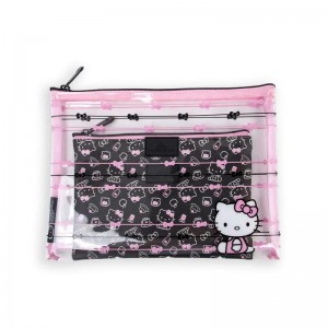 Sanrio Hello Kitty x Impressions Slim Set (Black) Sanrio Characters Pouch USA | SNCKI-1382