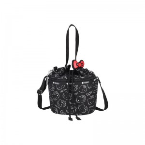 Sanrio Hello Kitty x LeSportsac Drawst(I Am A Star) Sanrio Characters Bucket Bag USA | YTHUM-1405