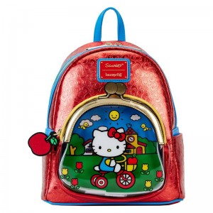 Sanrio Hello Kitty x Loungefly 50th Anniversary Classic Coin Mini Backp Bags Purse USA | WNTCV-8617