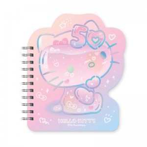 Sanrio Hello Kitty x Studio Oh! 50th Anniversary Die-Cut Spiral Sanrio Characters Notebook USA | SOWAN-7489