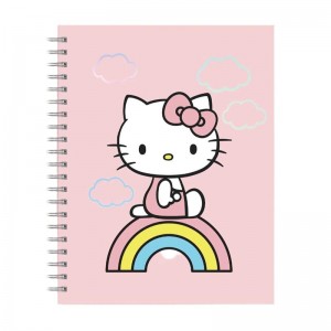 Sanrio Hello Kitty x Studio Oh! Classic Pink Extra-Large Spiral Sanrio Characters Notebook USA | BMQGH-0246