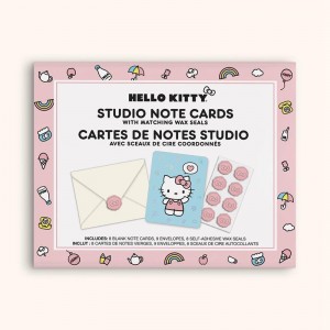 Sanrio Hello Kitty x Studio Oh! Classic Pink 25-Pc Note Cards & Wax Seals Set Sanrio Characters Note Cards & Wax Seals Set USA | IWOLR-2031