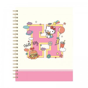 Sanrio Hello Kitty x Studio Oh! College Letters Extra-Large Spiral Sanrio Characters Notebook USA | EKBPF-0621