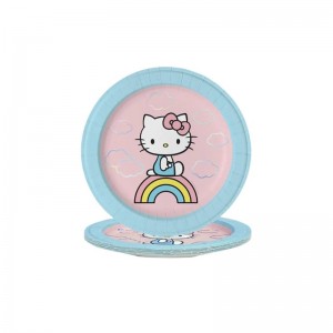 Sanrio Hello Kitty x Studio Oh! Rainbow Skies Dessert Sanrio Characters Plate USA | CVXLT-1735