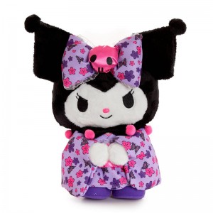 Sanrio Kuromi 10" Standing Plush (SpKimono Series) Sanrio Characters Plushies USA | KRXDB-6195