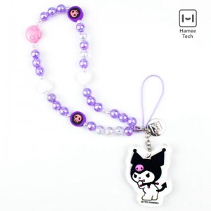 Sanrio Kuromi Beaded Charm Mobile Phone Sanrio Characters Wrist Straps USA | RIVQG-6951