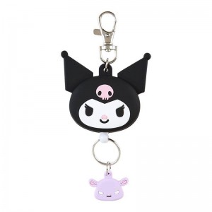 Sanrio Kuromi Bestie Face Reel Accessories Keychain USA | VQLGW-4053